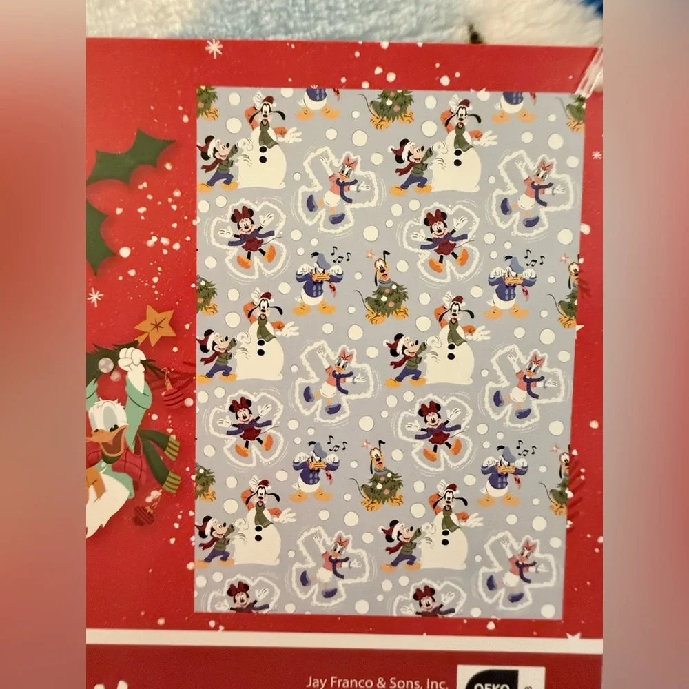 Disney Fab 5 Holiday Themed Blanket NWT